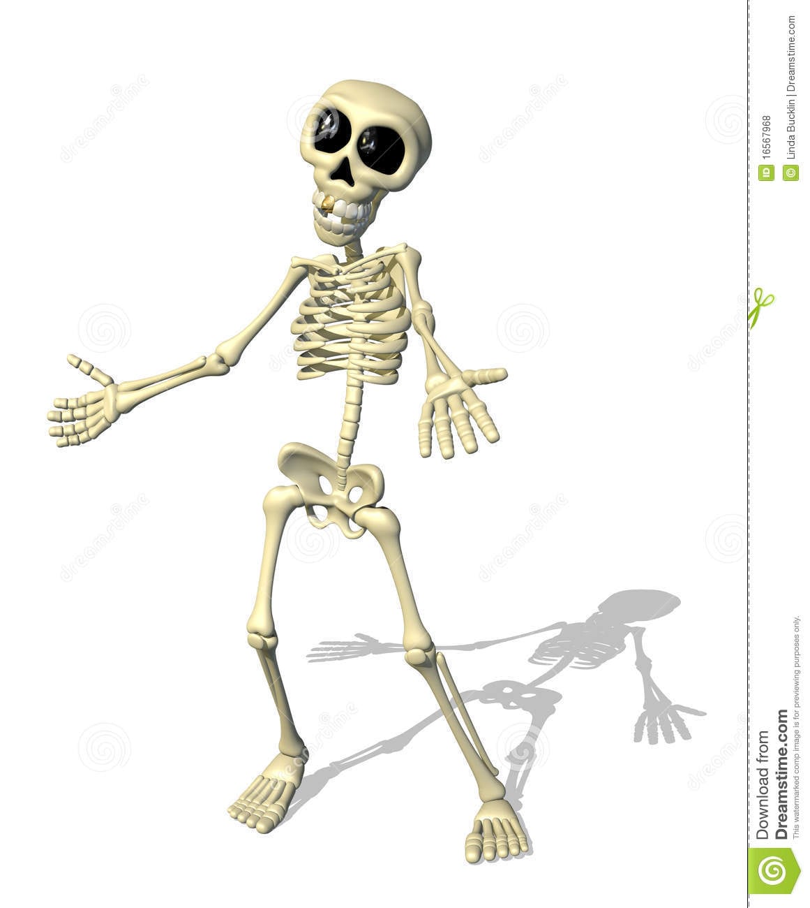 Boa Vinda Do Esqueleto Dos Desenhos Animados Fotos De Stock