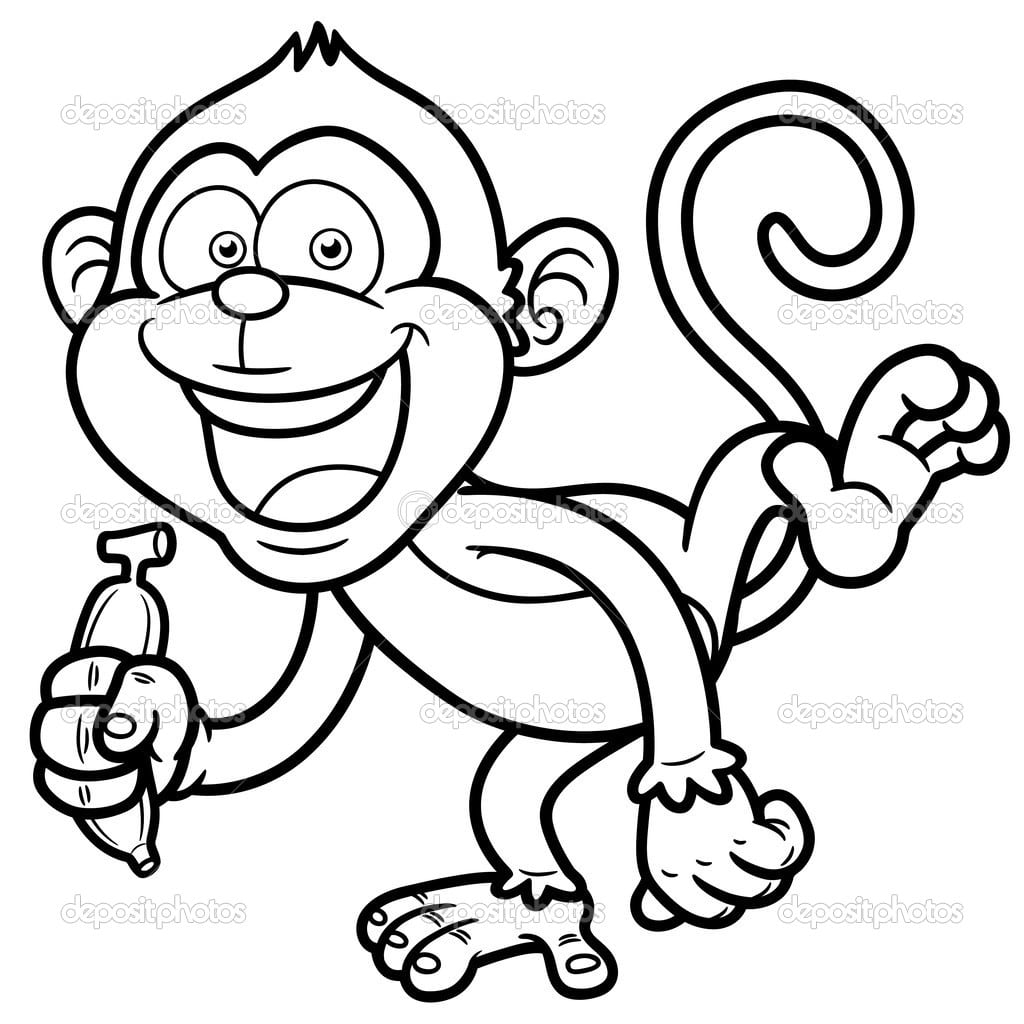 Boneco De Um Macaco Com Banana