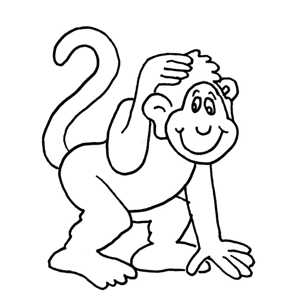 Desenho De MÃ¡scara De Macaco Para Colorir