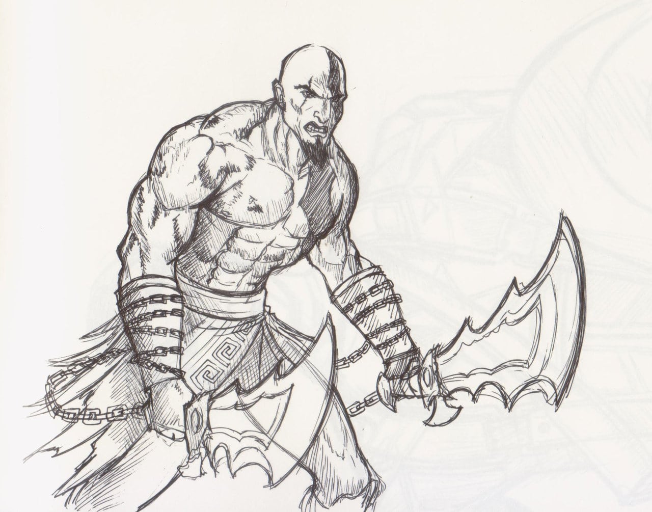 Desenhos Para Colorir Do Kratos God Of War