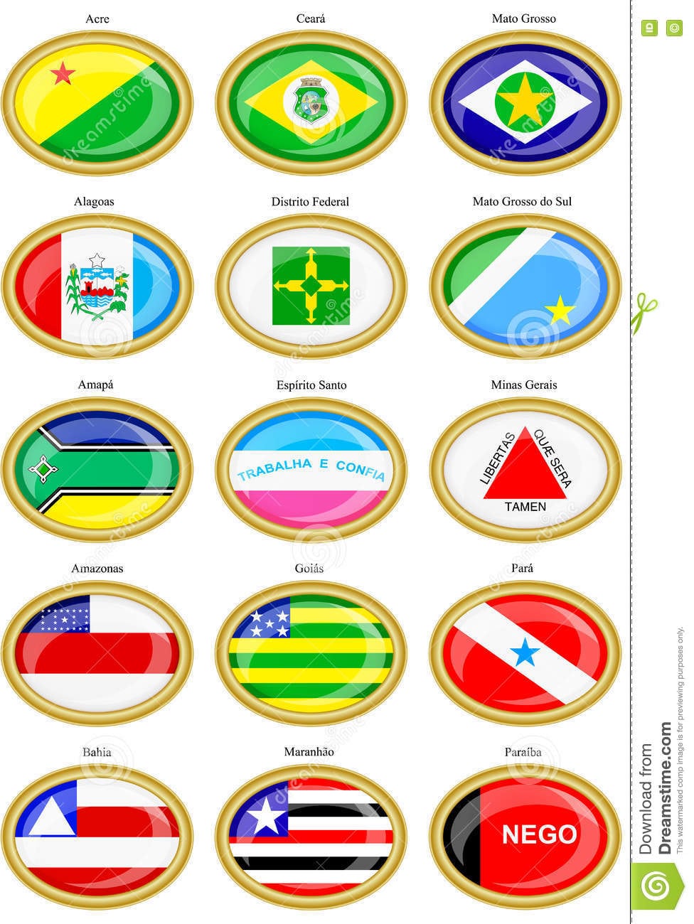 Bandeiras Dos Estados Brasileiros IlustraÃ§Ã£o Do Vetor