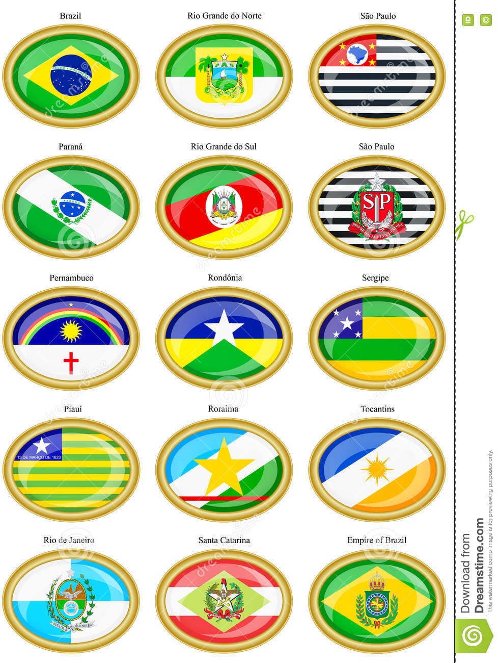 Bandeiras Dos Estados Brasileiros IlustraÃ§Ã£o Do Vetor