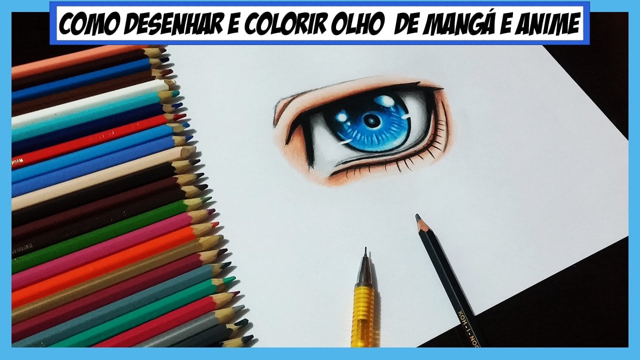 Como Desenhar E Colorir Olho De MangÃ¡   Anime