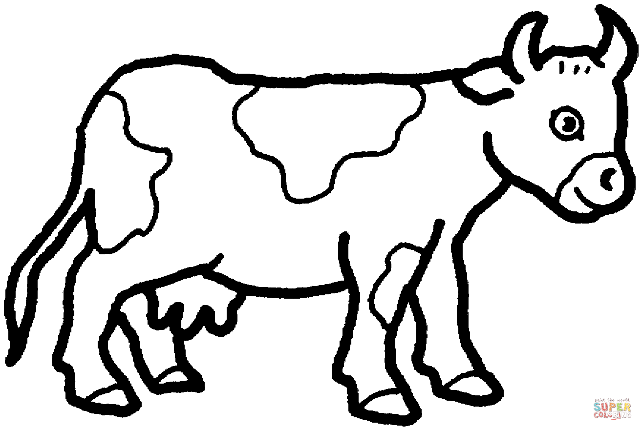 Desenho De Desenho De Vaca Para Colorir
