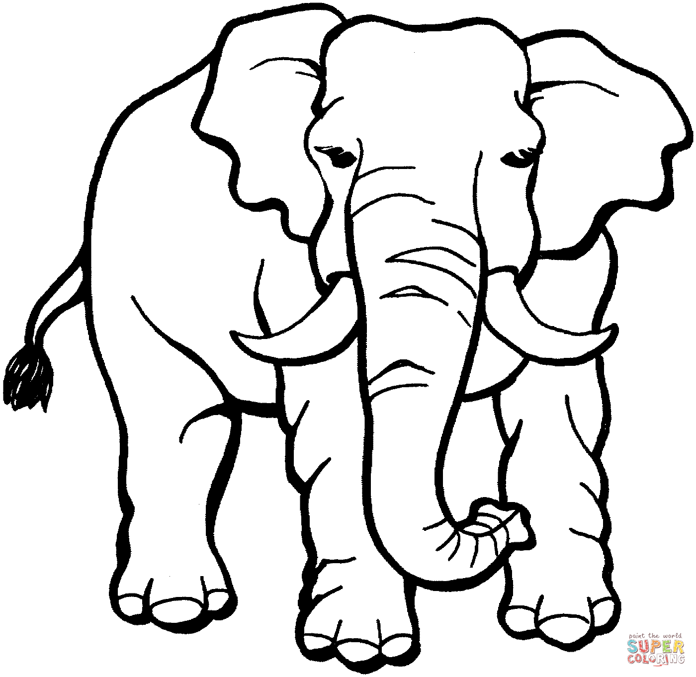 Desenho De Elefante Para Colorir