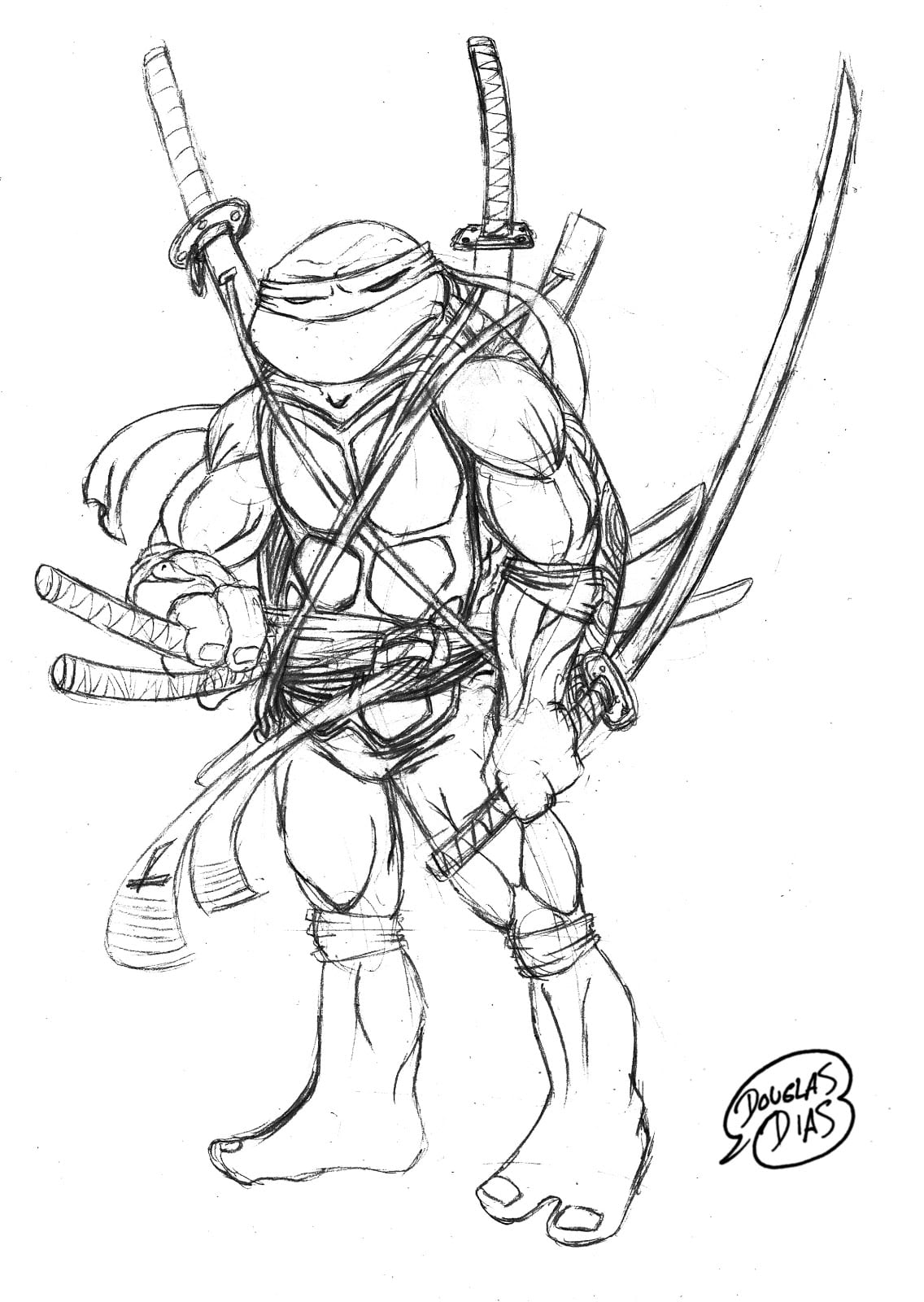 Desenho De Tartarugas Ninja Para Colorir