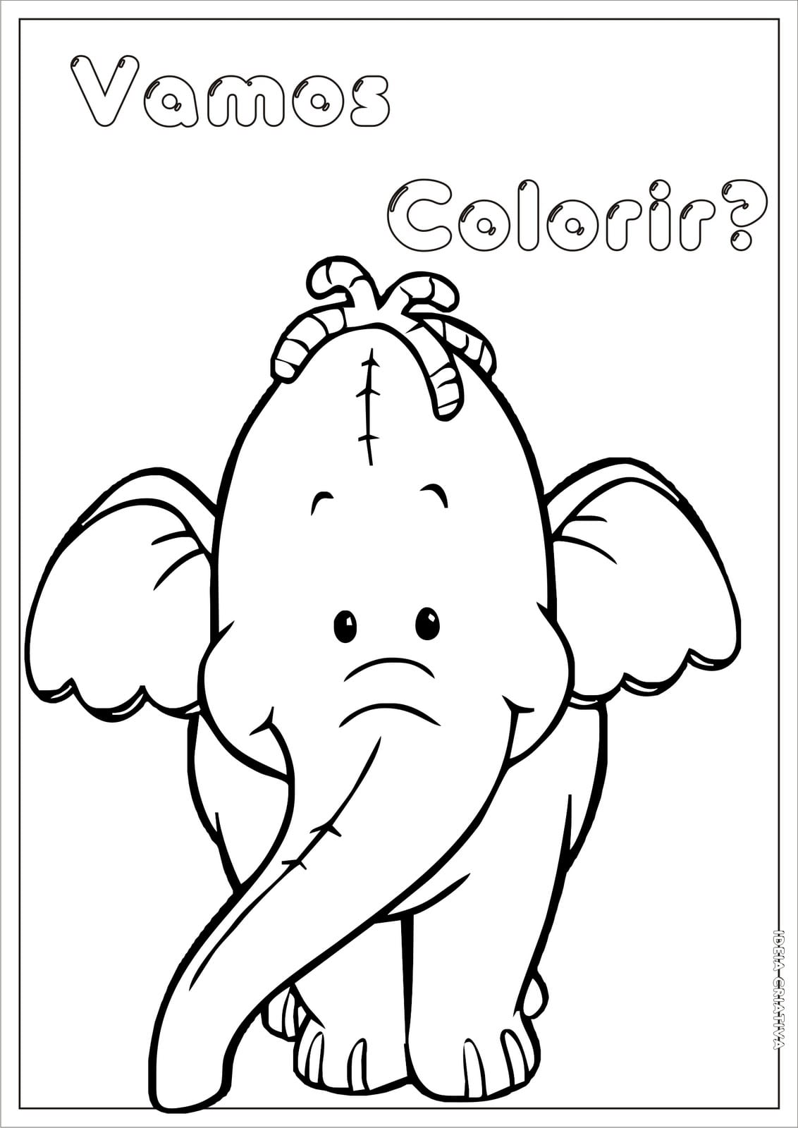 Desenhos Elefantes Para Colorir Imagens Sketch Coloring Page