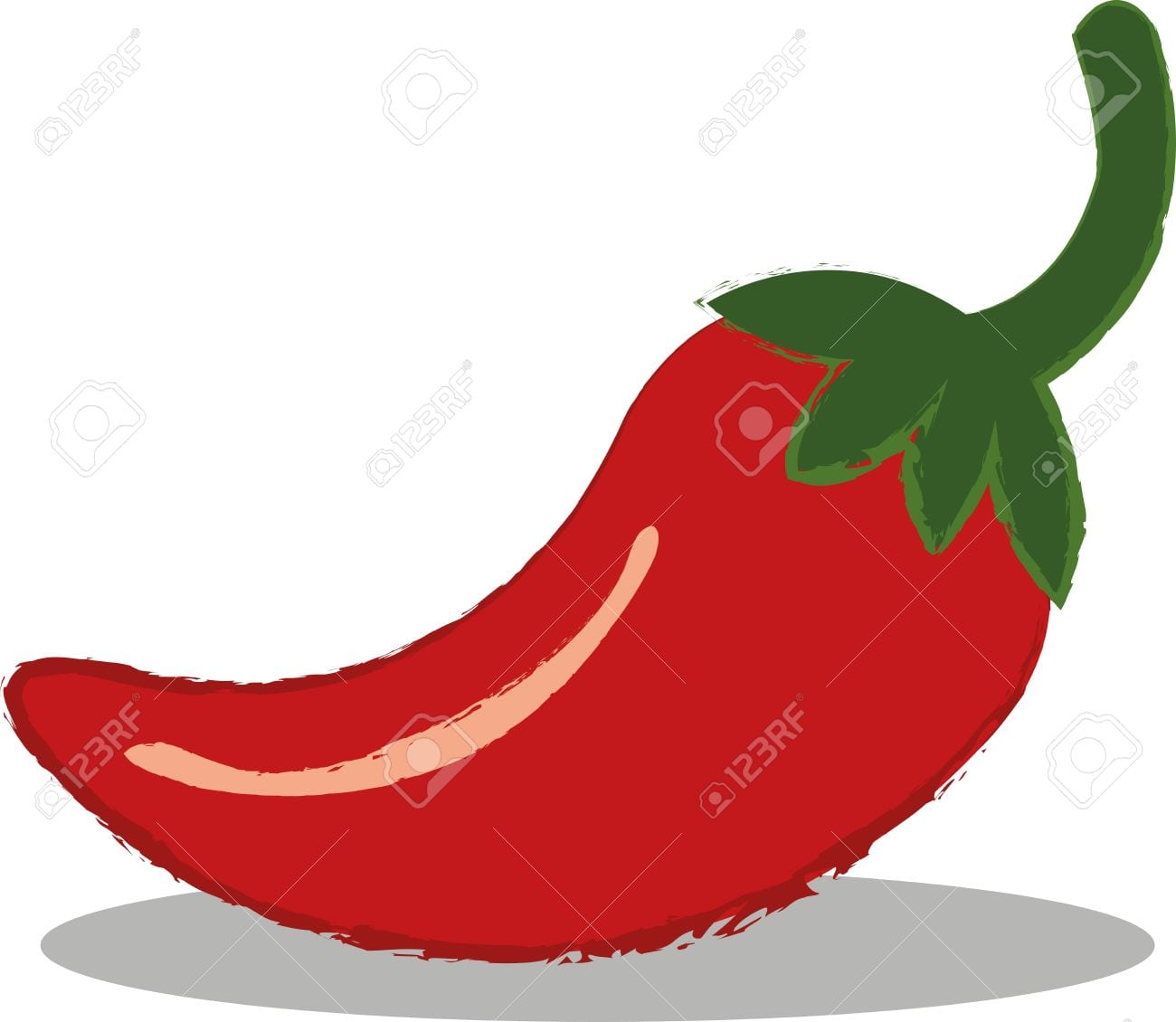 Pimenta Encarnado Hot Chili Pepper Desenho Banco De Imagens