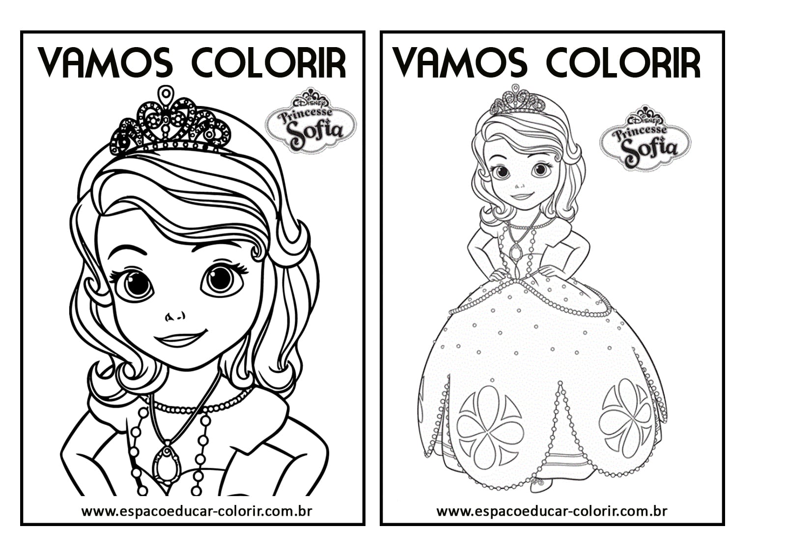 Livro De Colorir Com Atividades E Desenhos Da Princesa Sofia Para