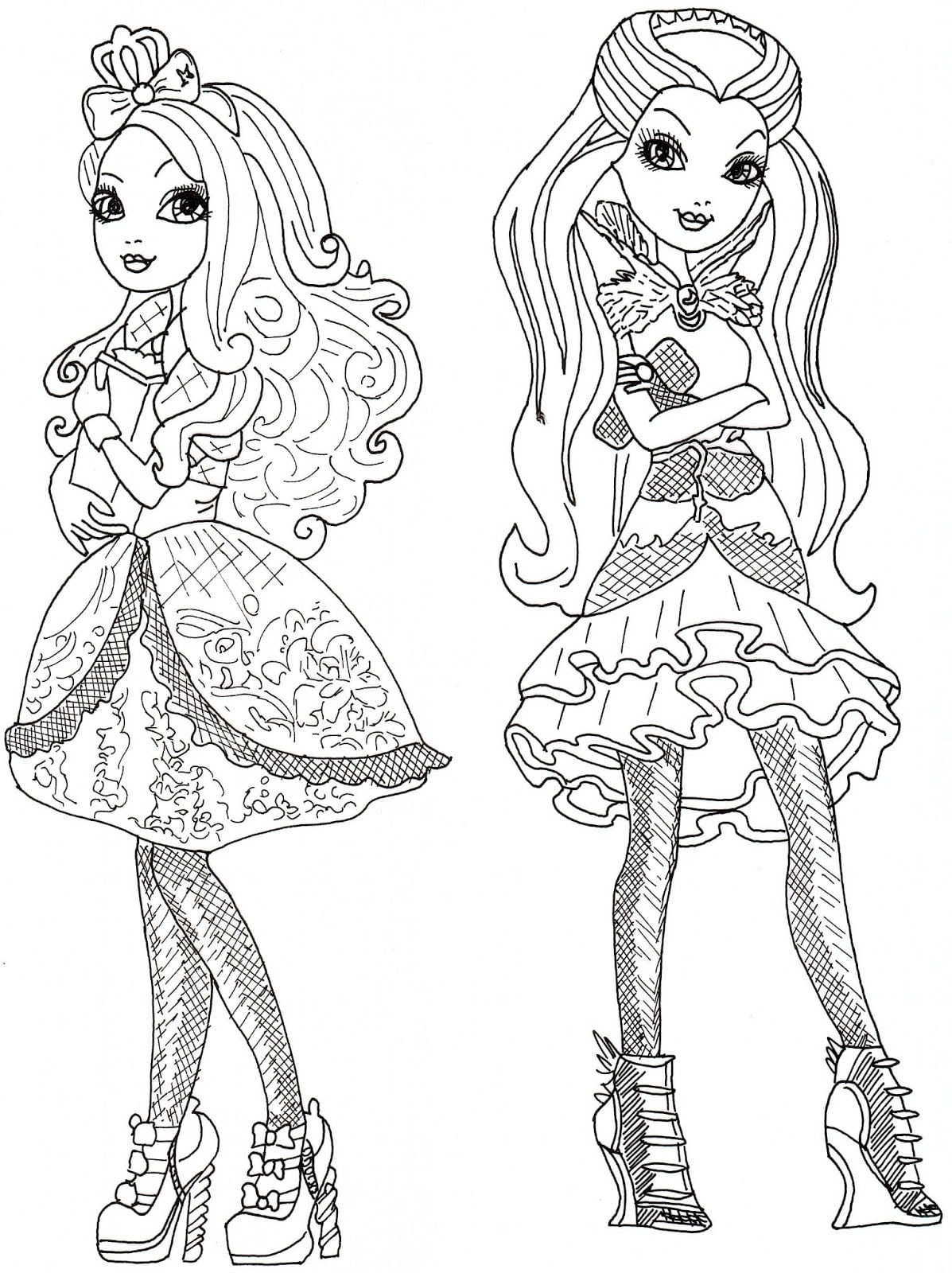 Ever After High Raven Queen Coloring Pages