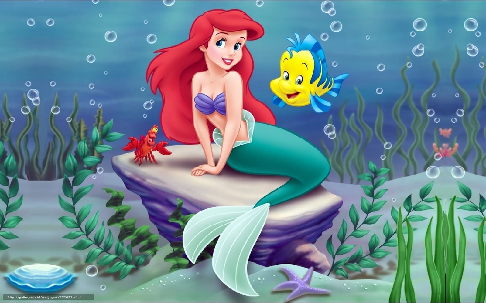 Baixar Wallpaper Pequena Sereia, Ariel, Disney, Desenho Animado