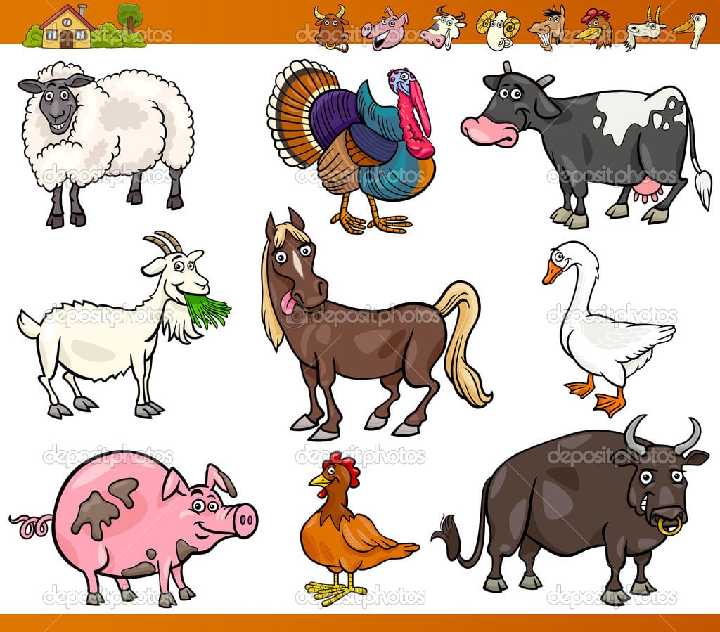 Desenho De Fazenda Com Animais