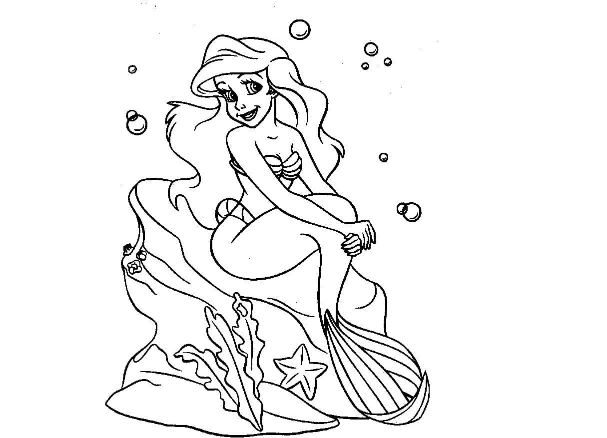 Ariel A Pequena Sereia Da Disney â Desenhos Para Imprimir Pintar E