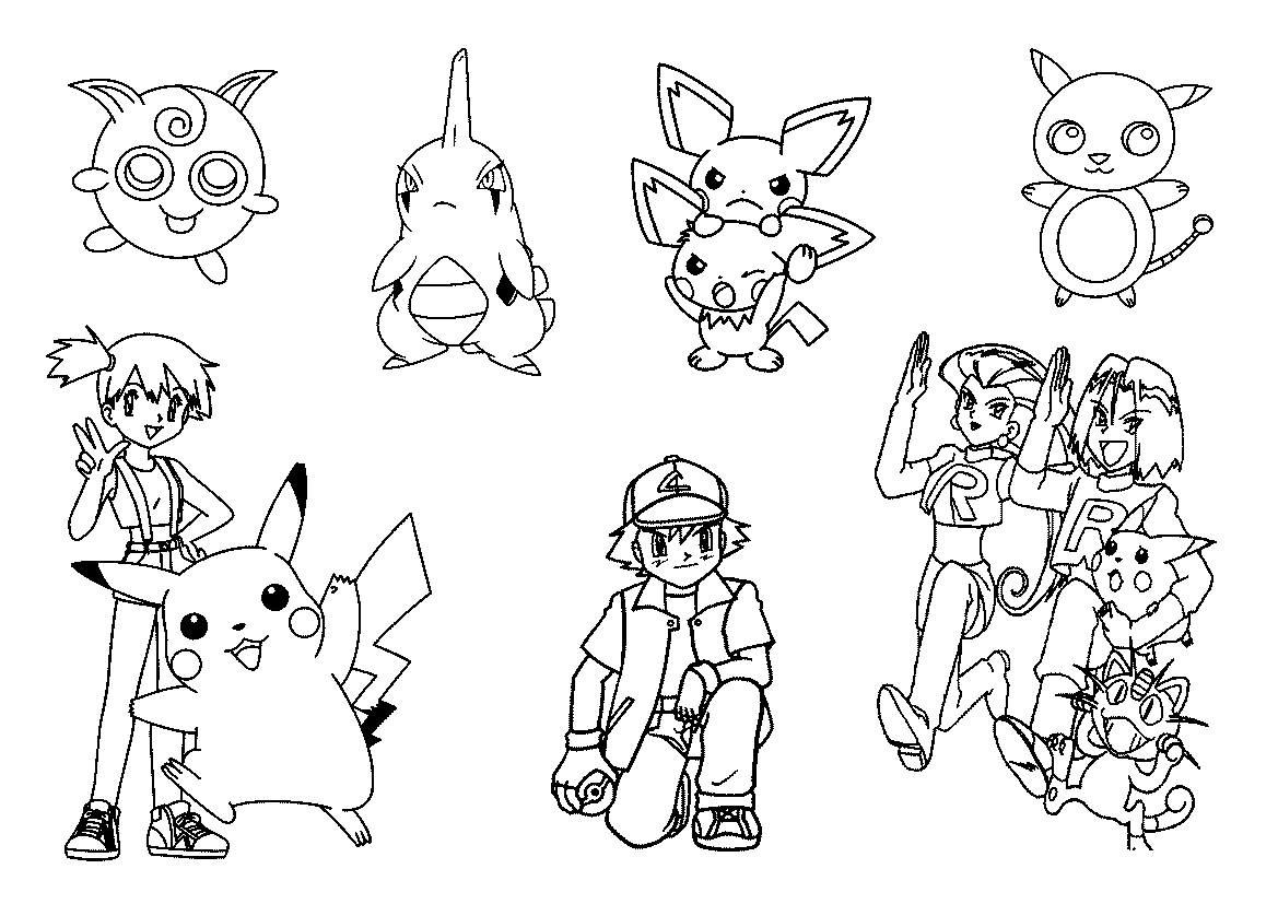 Desenhos Pokemon Para Colorir