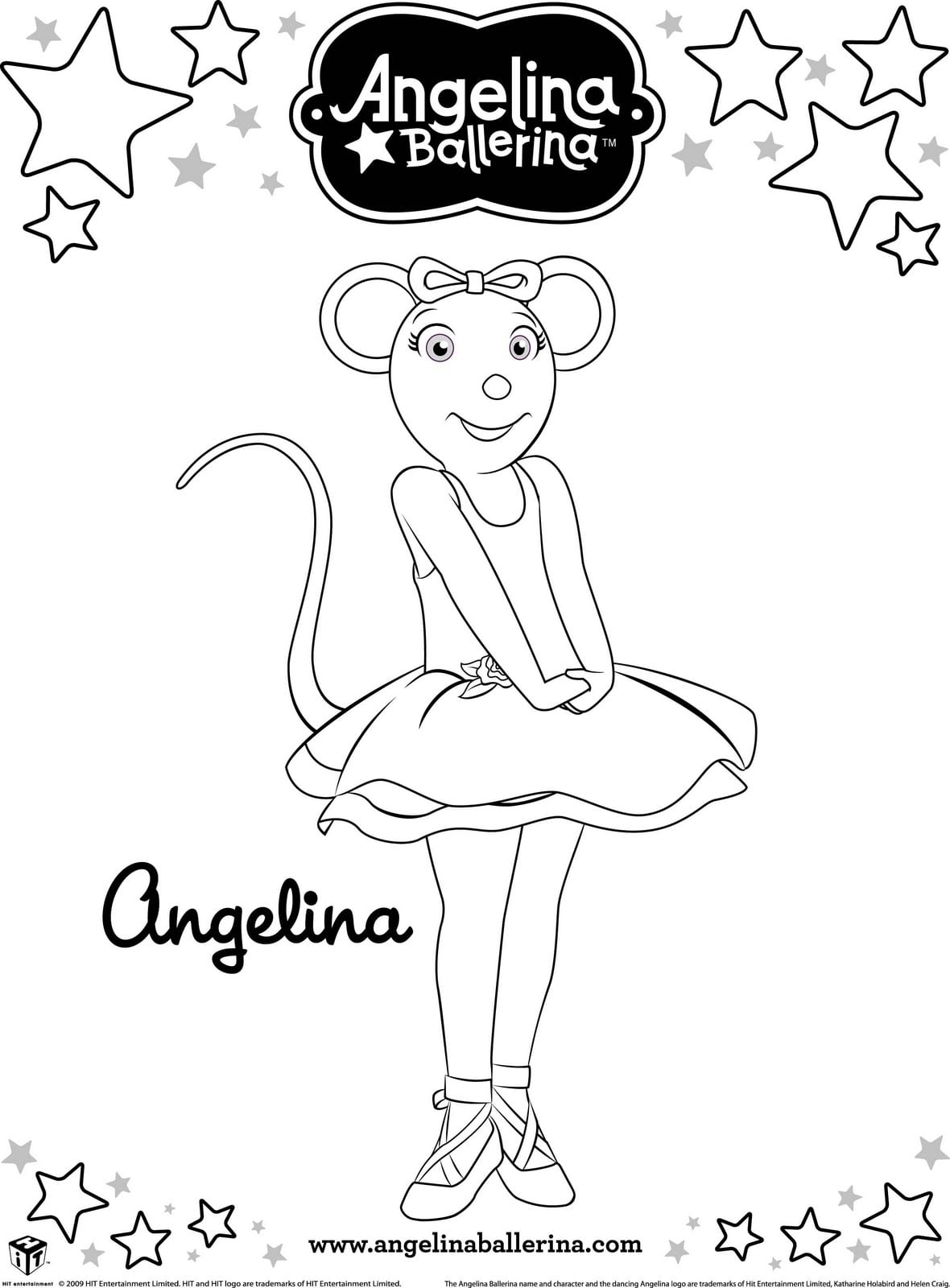 Desenhos Para Colorir Angelina Bailarina
