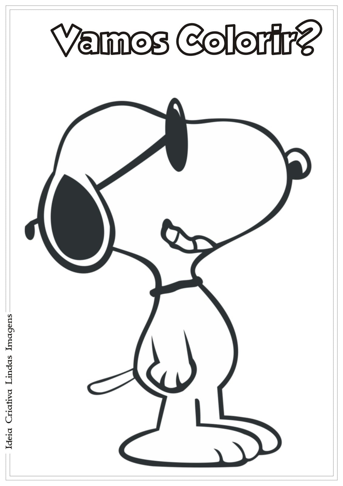 Snoopy Para Colorir