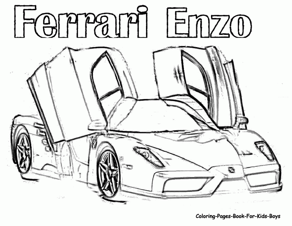 Desenhos De Ferrari Para Colorir  Carros Para Imprimir E Pintar Online