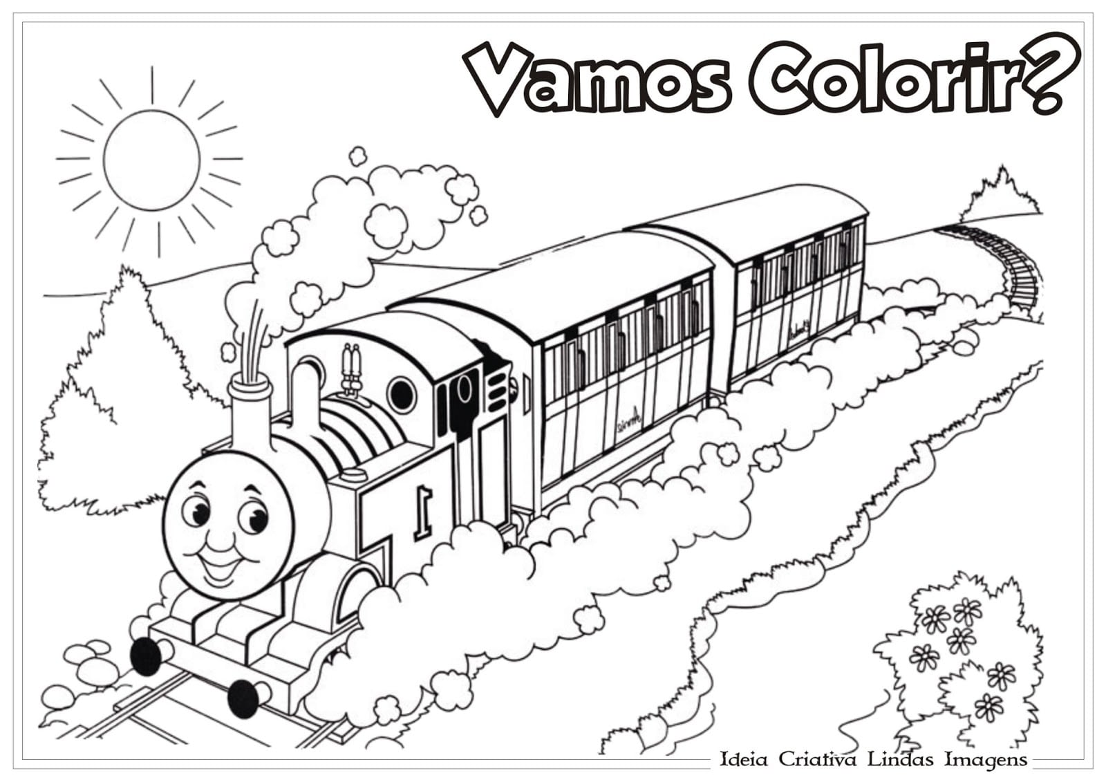 Thomas E Seus Amigos Para Colorir