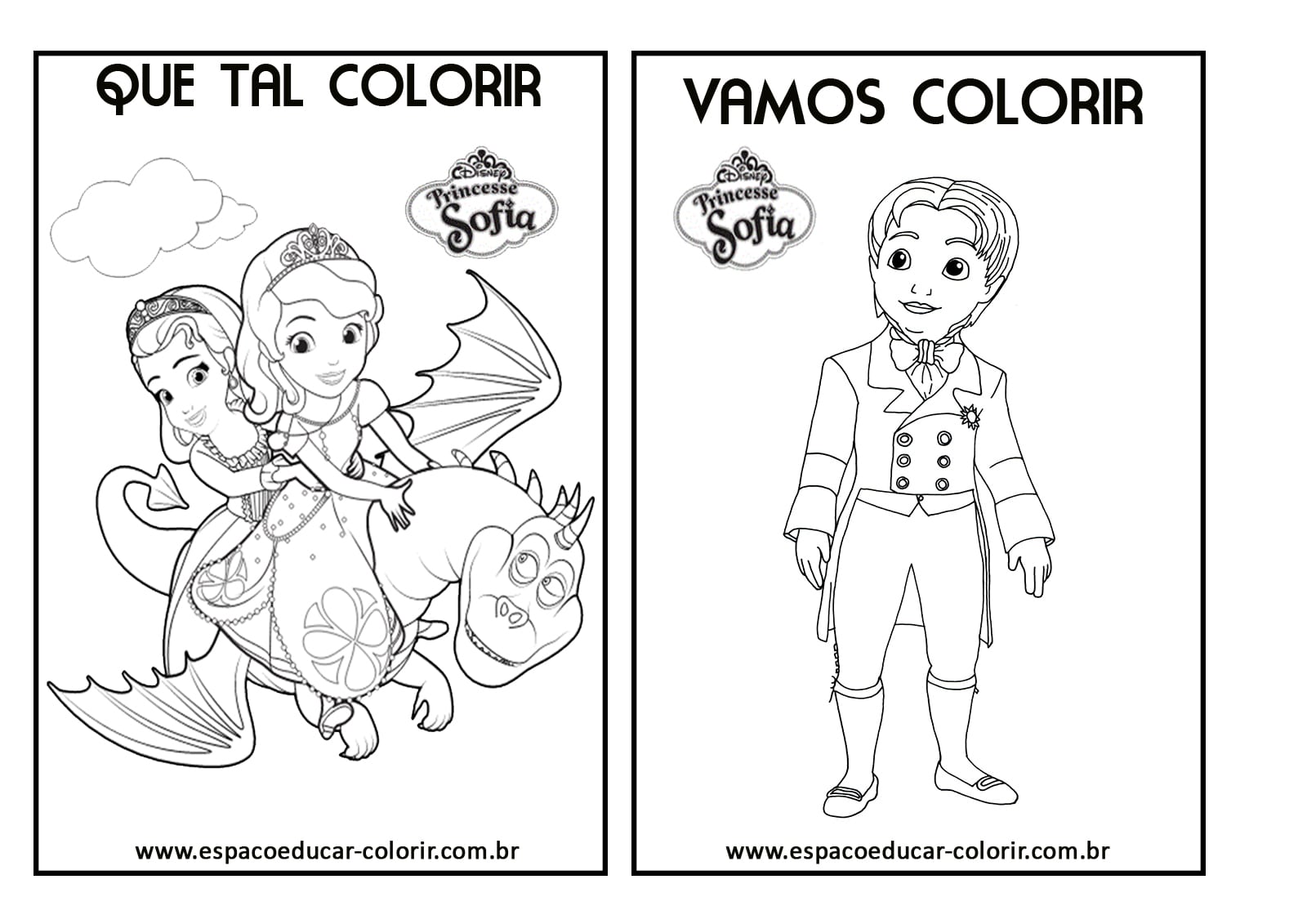 Livro De Colorir Com Atividades E Desenhos Da Princesa Sofia Para