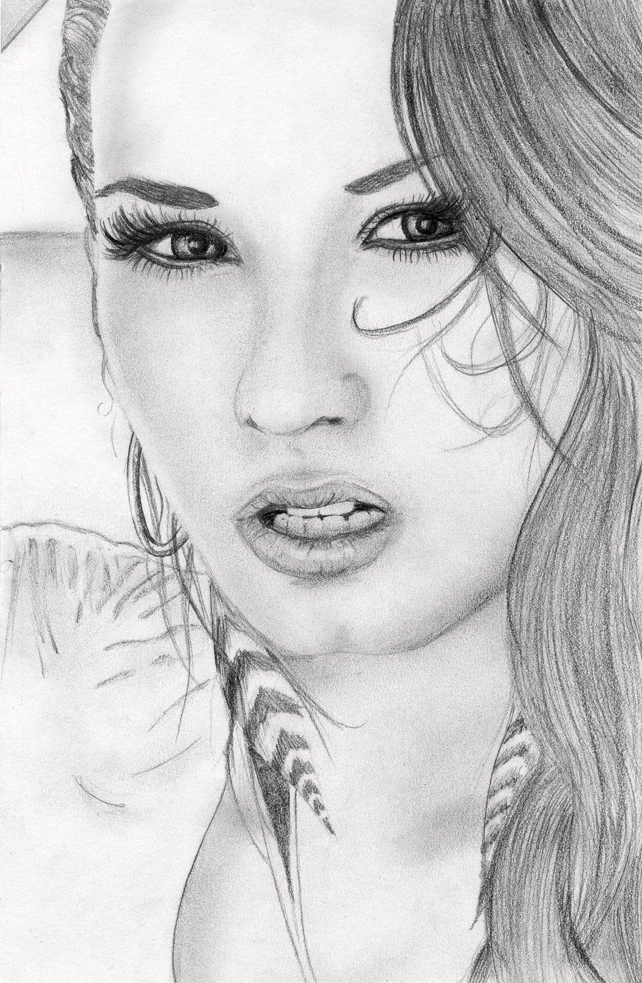 Most Insane Drawing Of Demi Lovato By Pedro Lopes