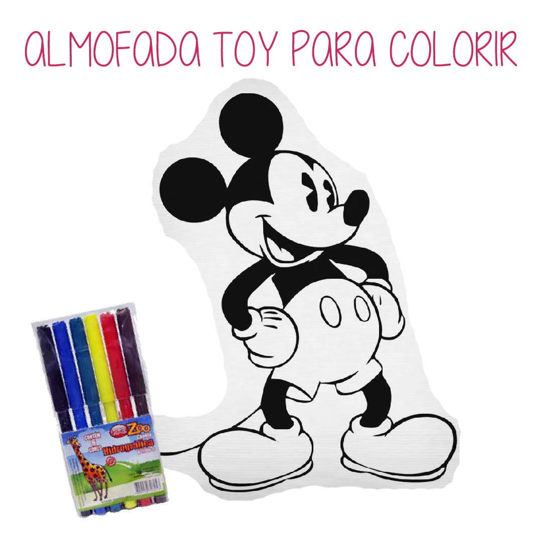 Almofada Mickey Para Colorir