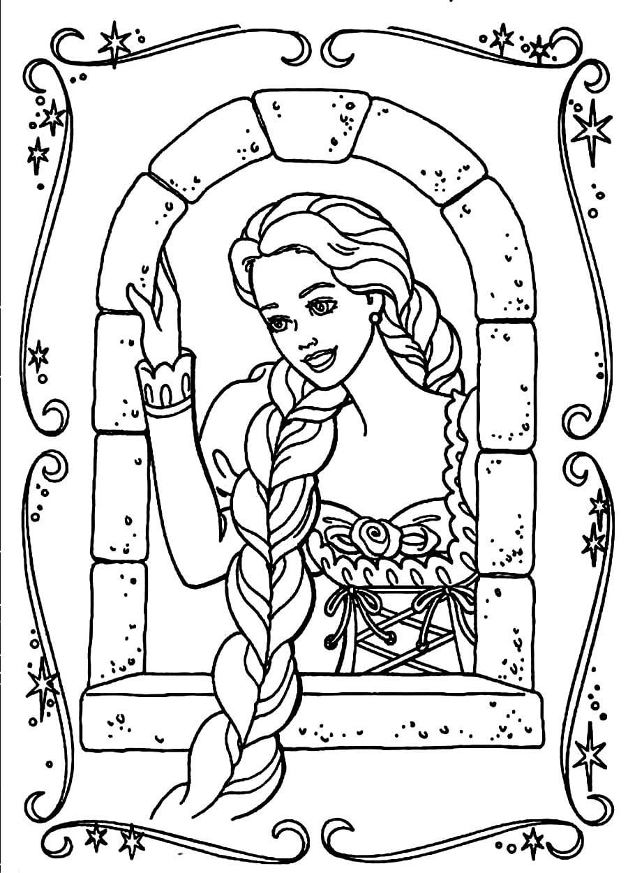 Tangled Coloring Pages Rapunzel