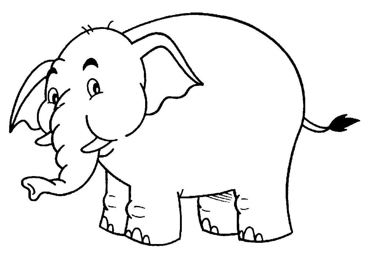 Figura De Elefante Para Colorir