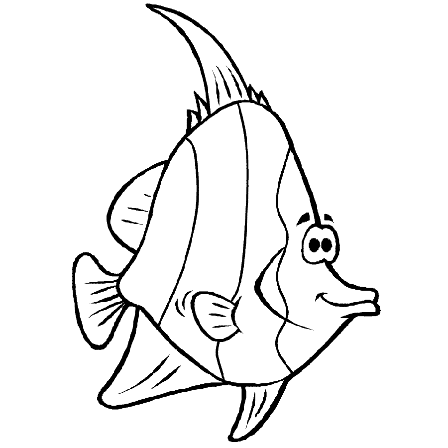 Desenhos Para Colorir De Peixes  Melhores Imagens, Imprimir E Pintar