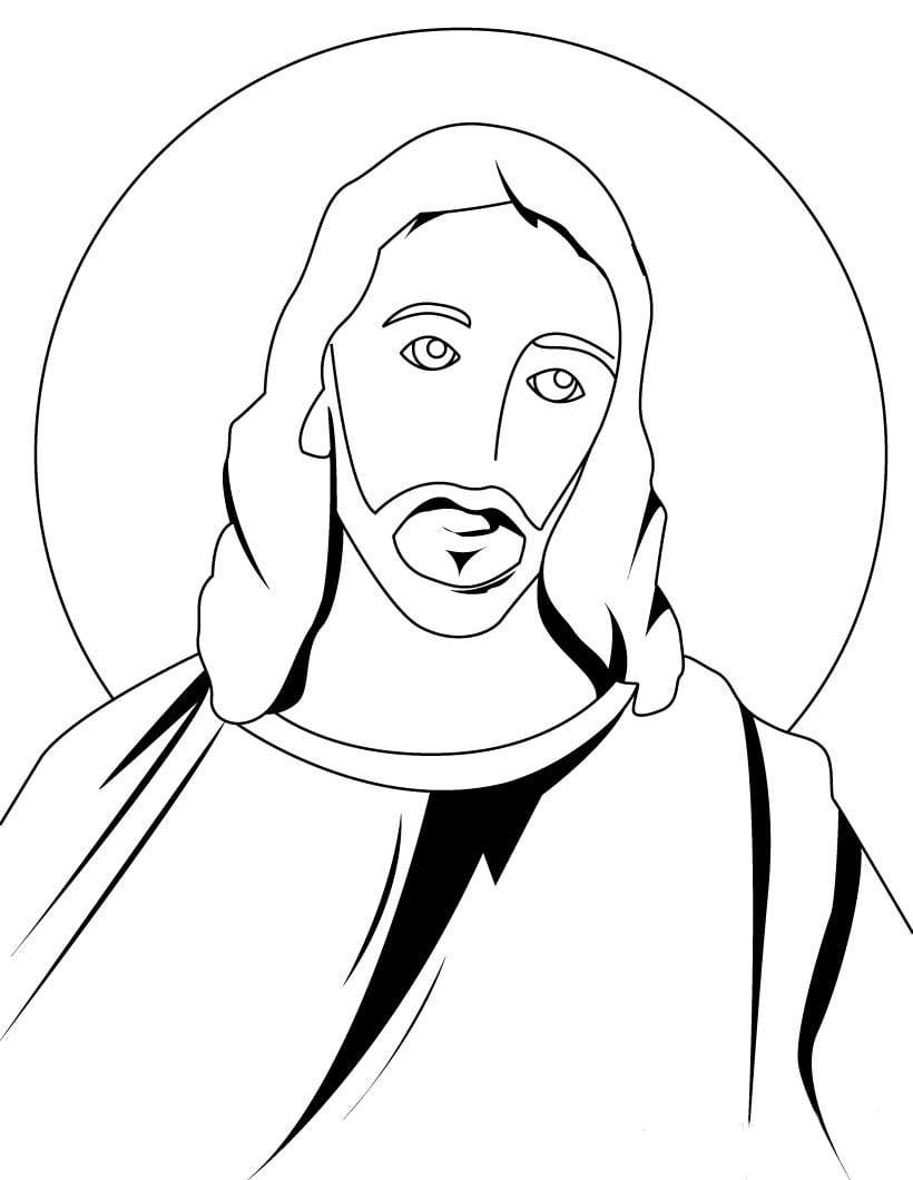 Desenho De Face De Jesus Crucificado Para Colorir