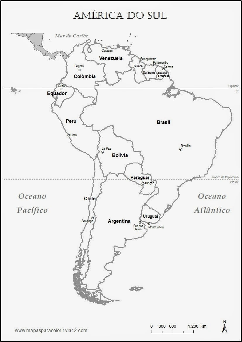 AmÃ©rica Do Sul Em 1927  Top Mapa Do Brasil Capitais Tattoos In