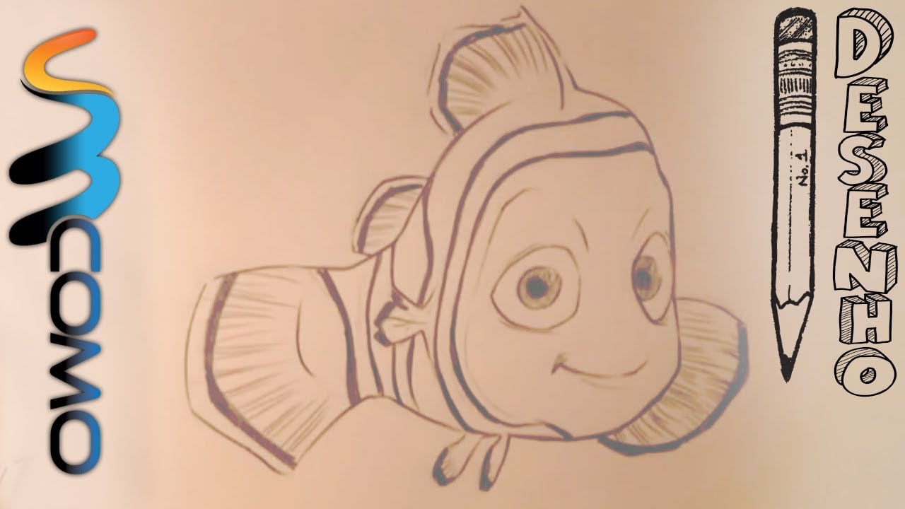 Desenhando O Nemo Do Filme Procurando Nemo