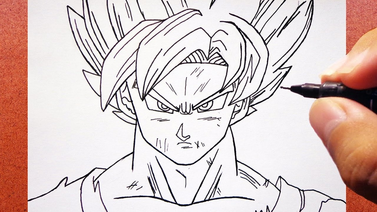 Como Desenhar O Goku Super Saiyan Blue