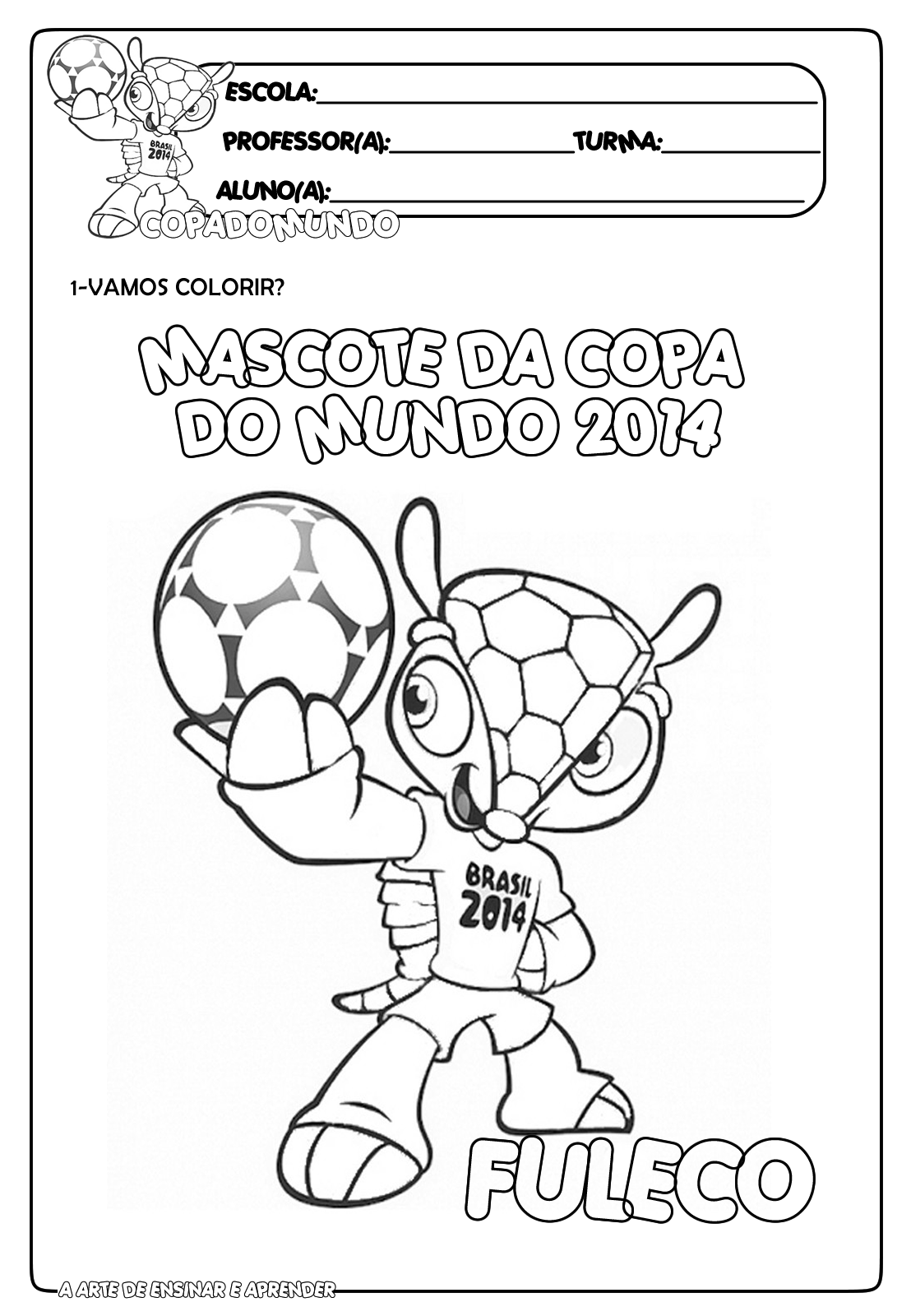 E M  Vereador Carlos Pereira Neto  Mascote Da Copa 2014