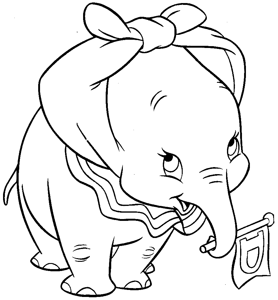 Desenhos Para Colorir Do Dumbo  Imagens Online, Pintar O Elefantinho