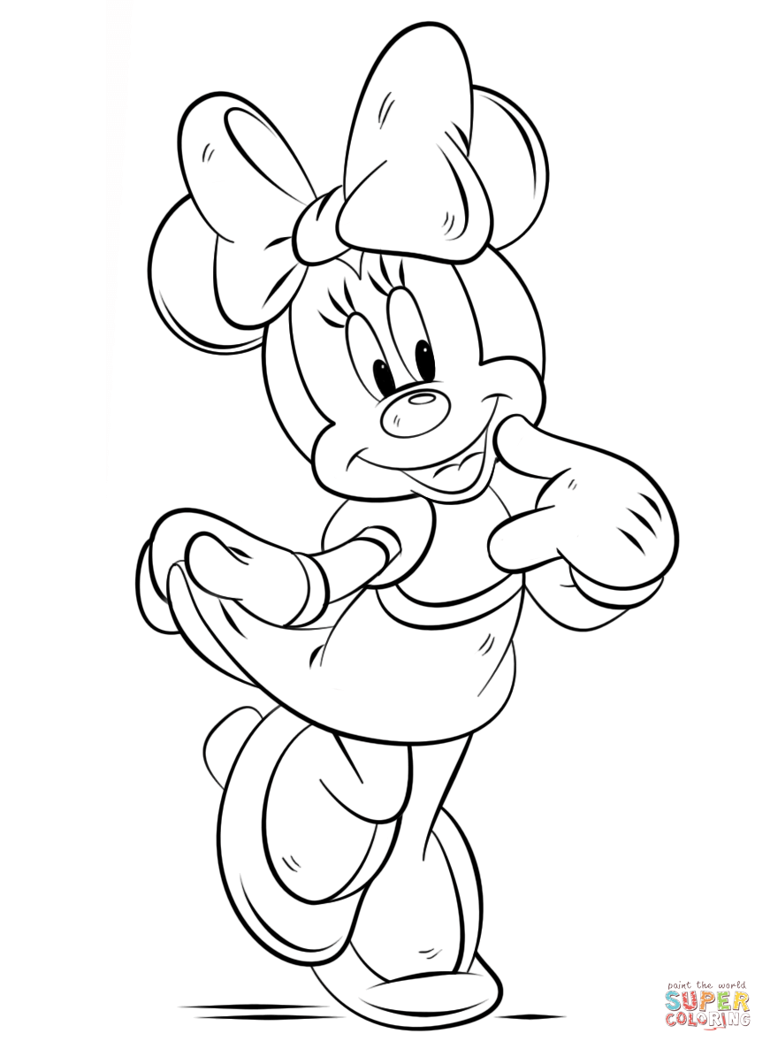 Desenho De Minnie Mouse Para Colorir