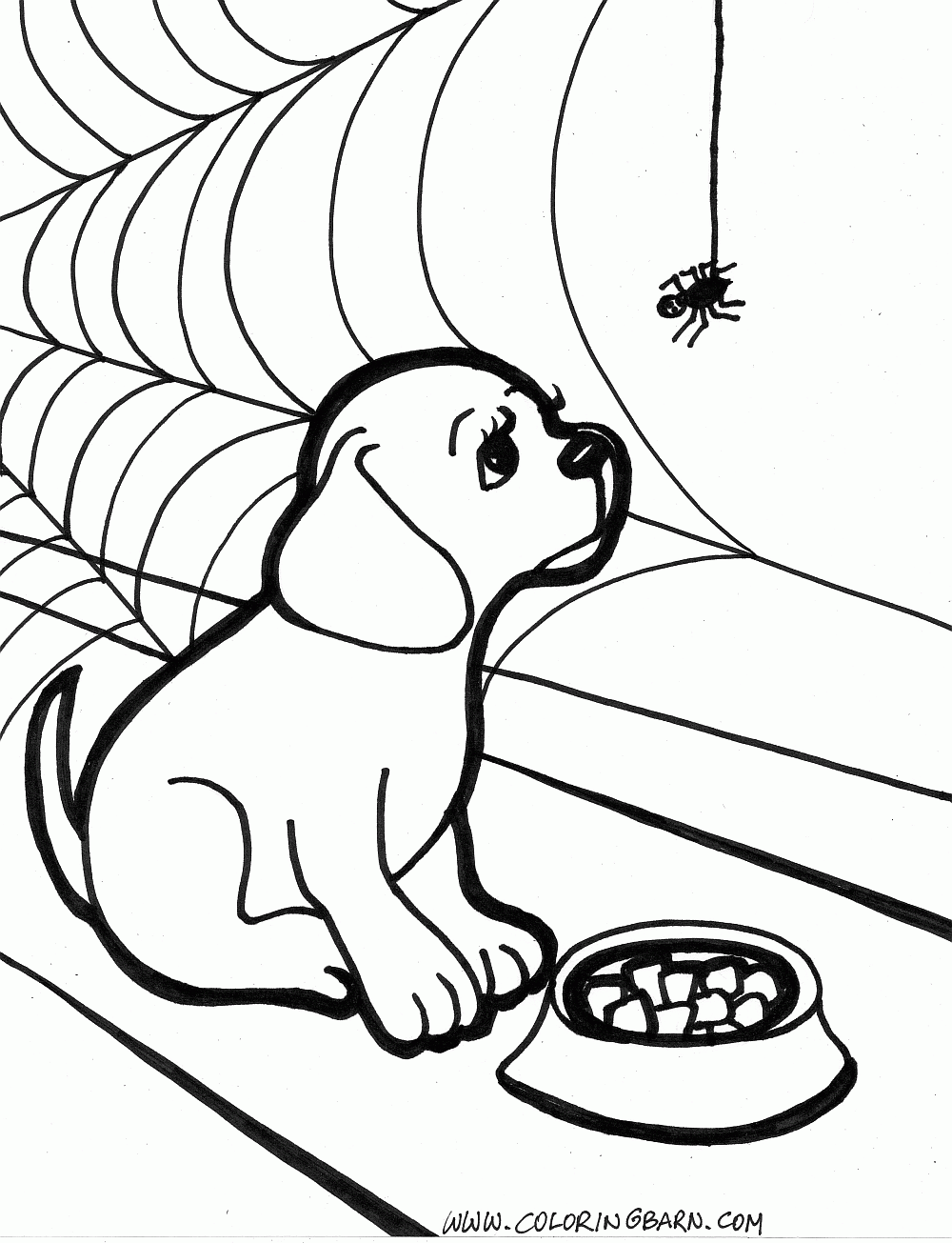 Halloween Dog Coloring Page