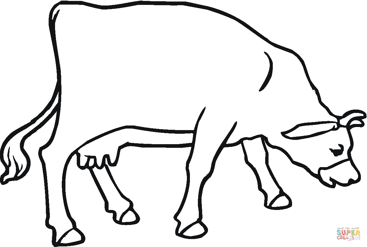 Desenho De Vaca Pastando Para Colorir â Matring Org