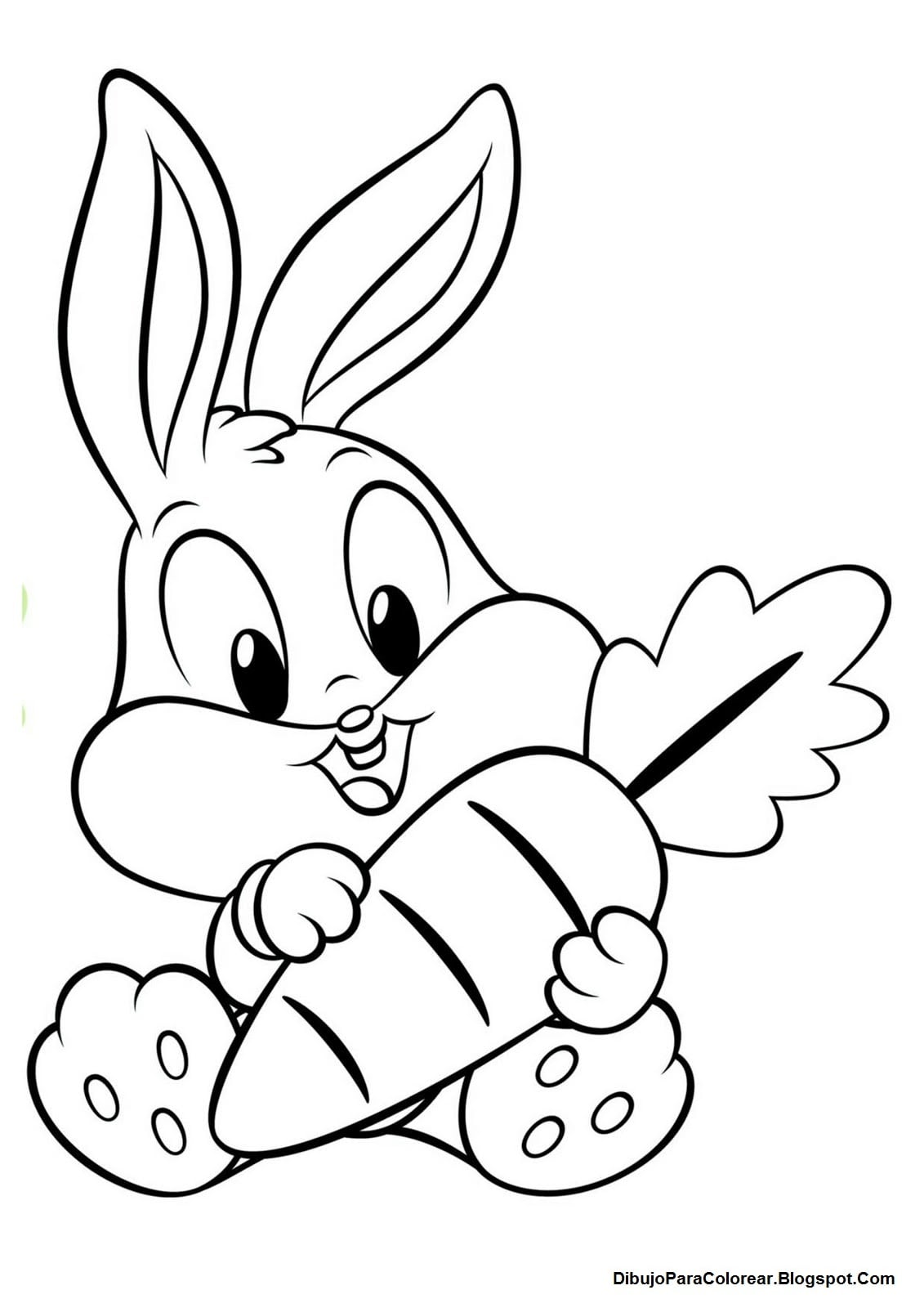Dibujos Para Colorear  Dibujo Para Colorear Bebe Bugs Bunny
