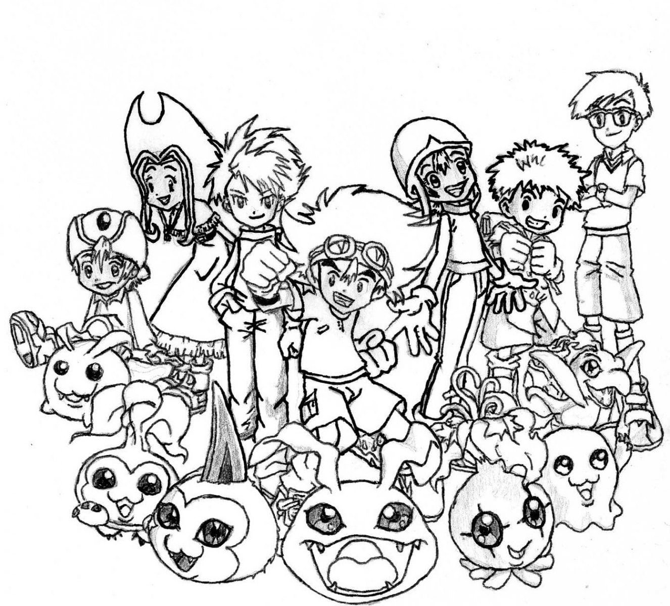Desenhos Para Colorir Do Digimon  Desenhoswiki Com
