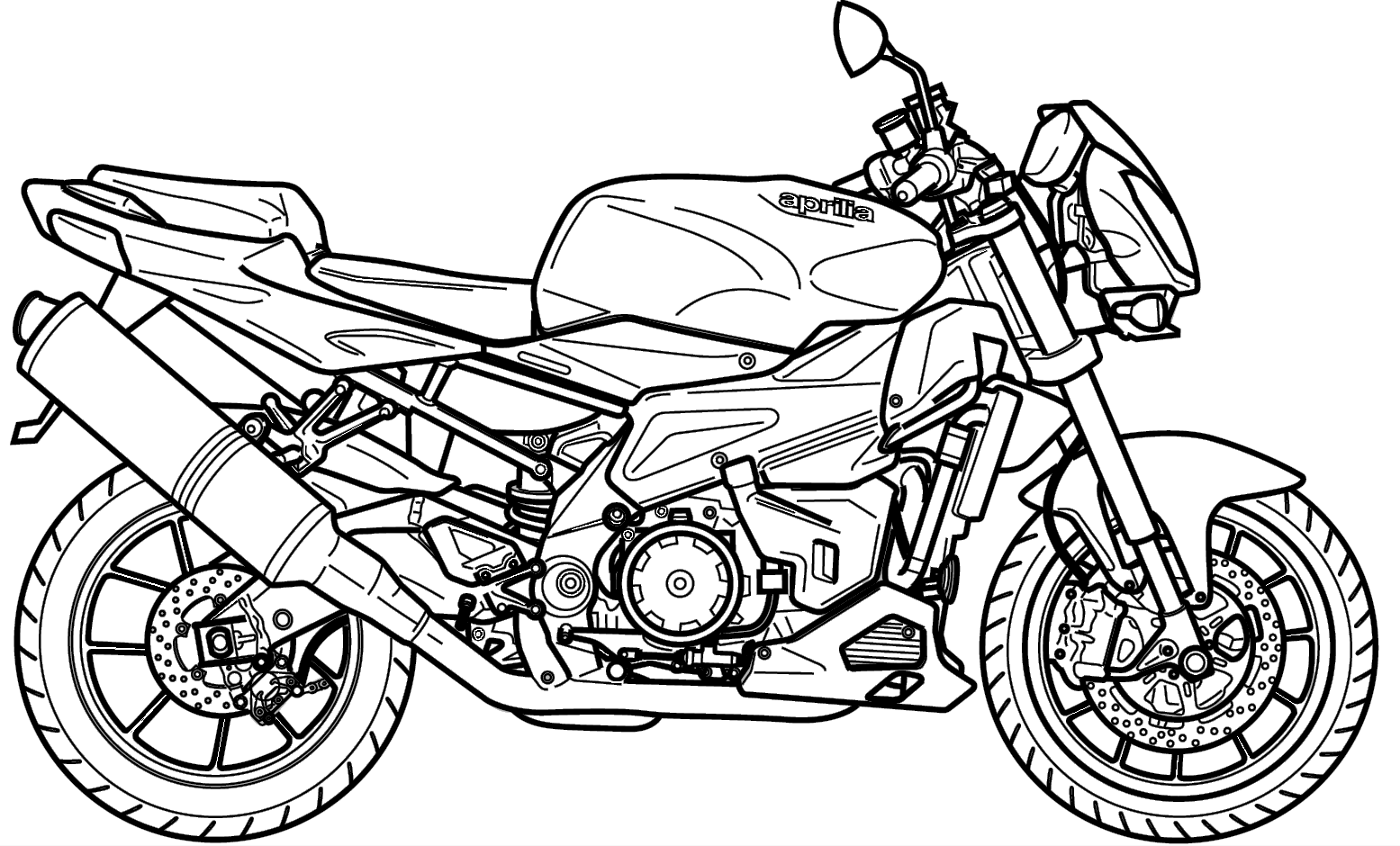 Desenho De Moto Para Colorir
