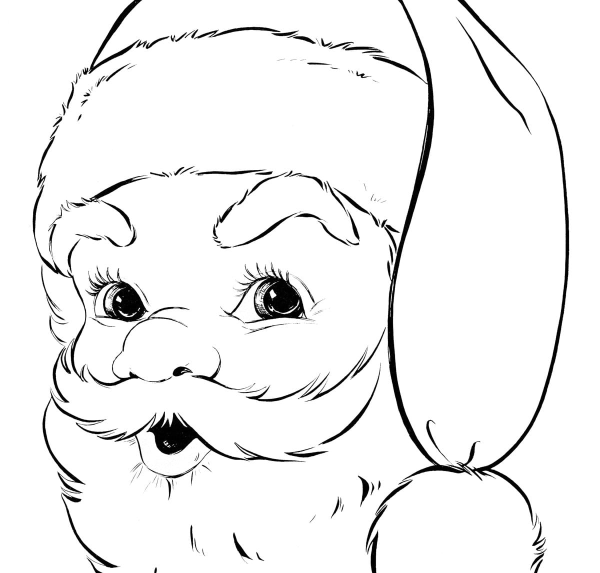 Desenhos Para Pintar Do Pai Natal  Desenhoswiki Com