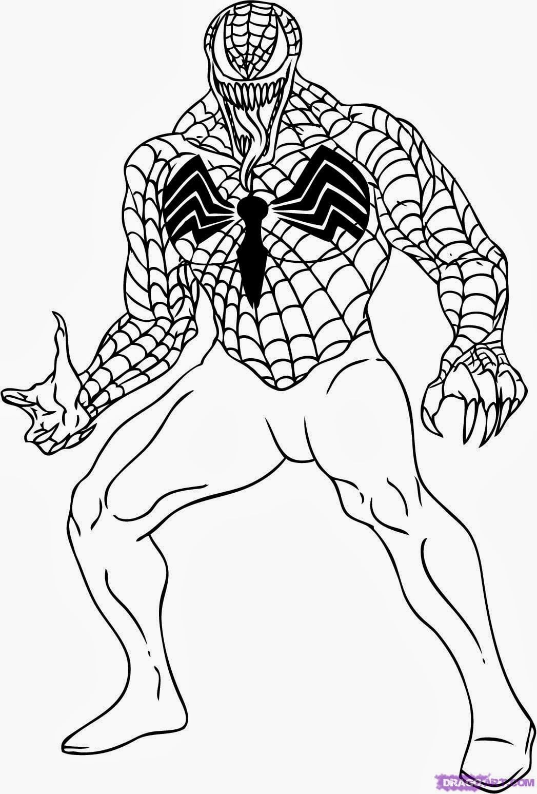 Desenho Para Pintar Homem Aranha
