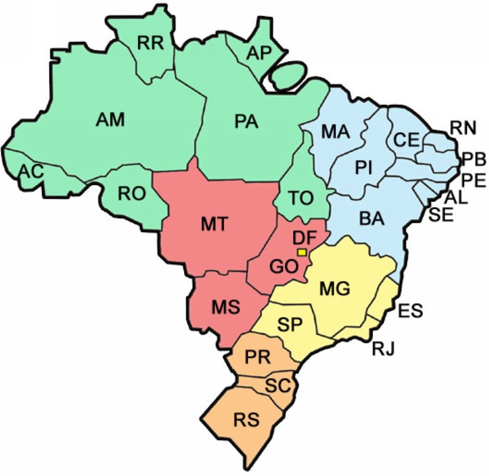 Mapa Do Brasil E Capitais â Trabalho De Escola