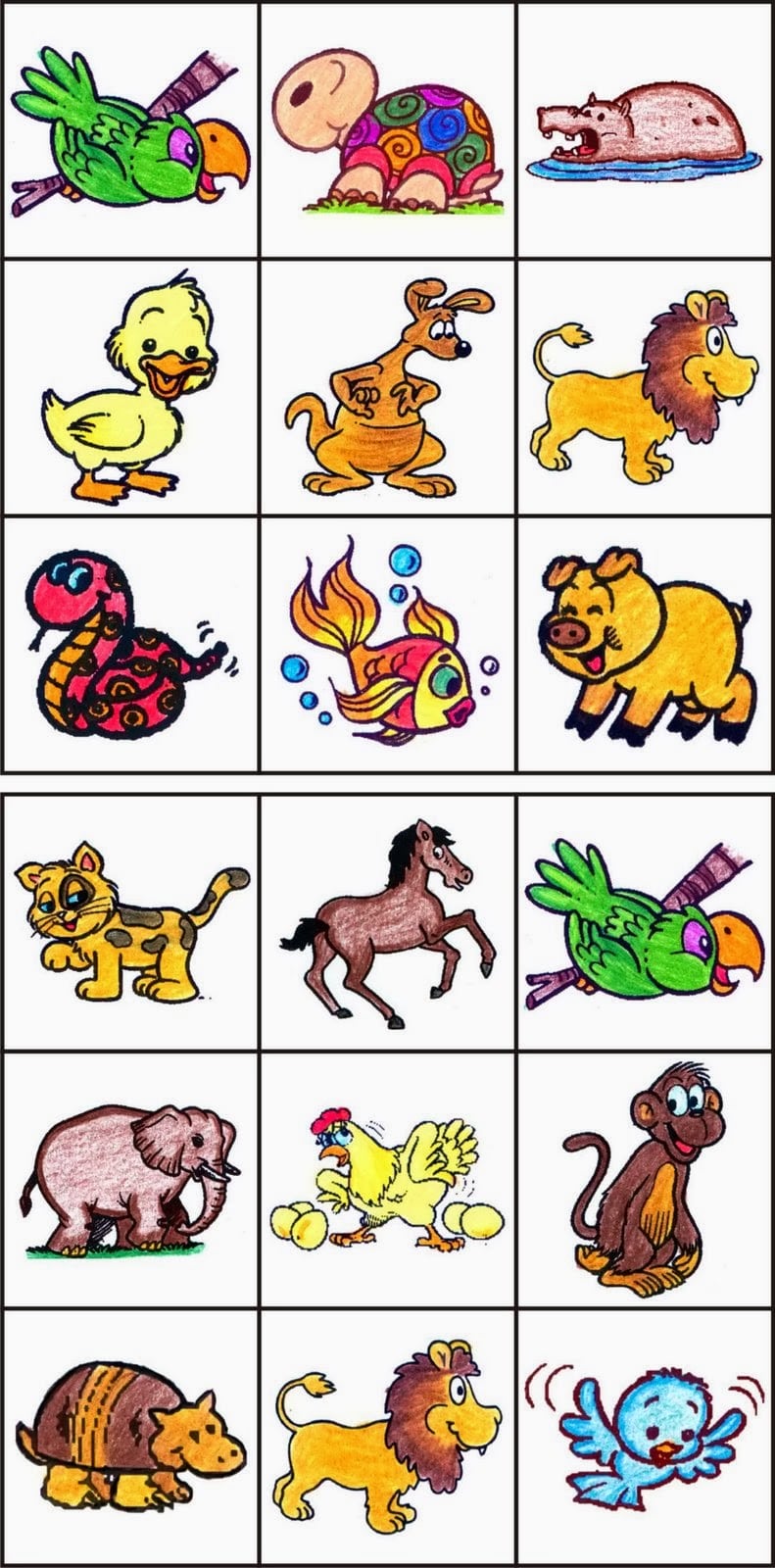 Mimos E Encantos Da EducaÃÃo   Bingo Dos Animais