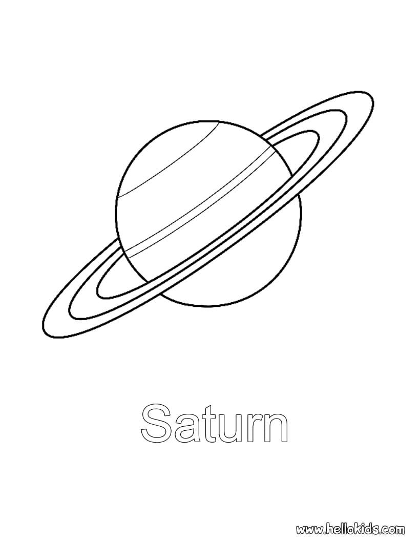 Desenhos Para Colorir De Colorir O Planeta Saturno