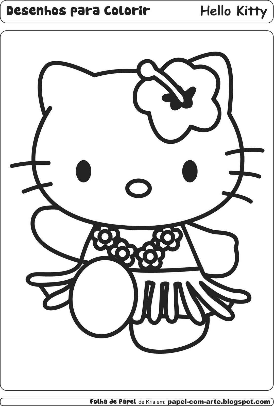 Colorir Hello Kitty