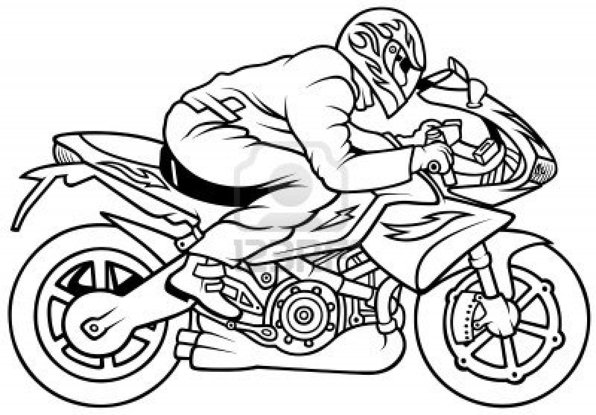 Motorcycle  53 (transportation) â Printable Coloring Pages