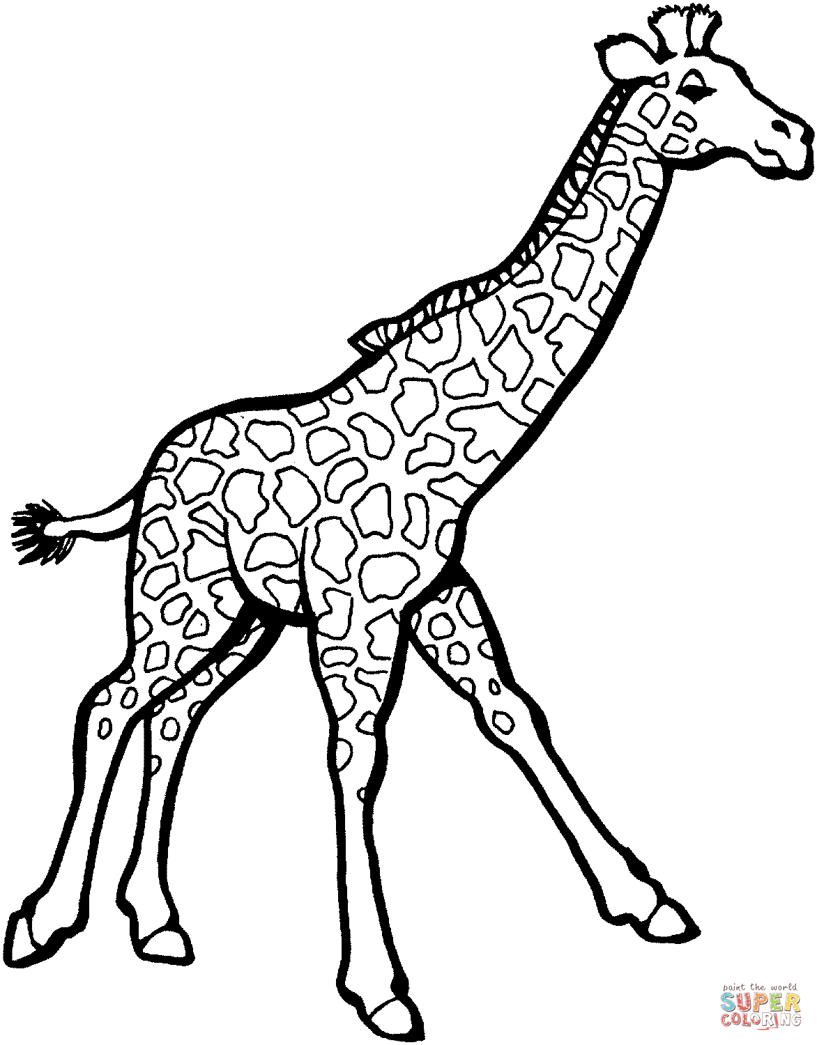 Girafa Para Colorir E Pintar 6