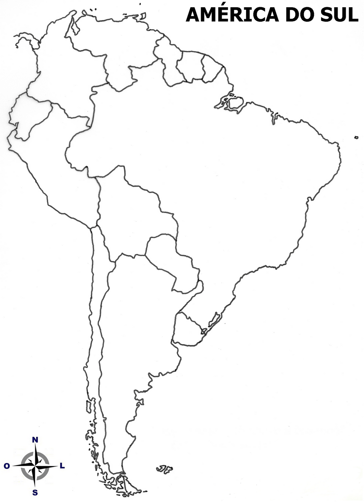 Mapa Para Colorir America Do Sul â Pampekids Net