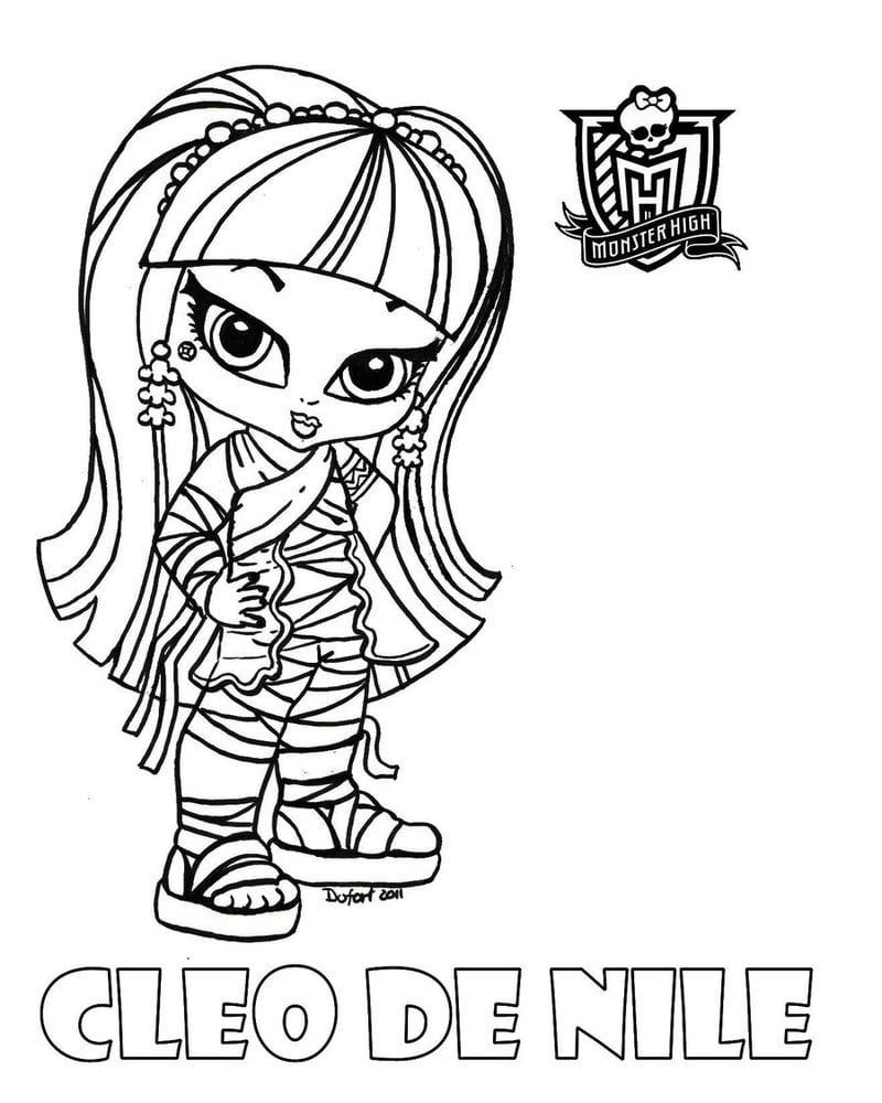 Desenho Para Colorir Monster High Baby